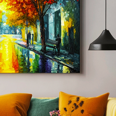 Rainy Alley Glow  Image