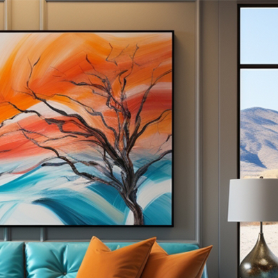 Flame Wind Canvas-picture